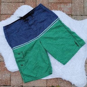 O'Neill Stripe/Polka Dot Board Swim Surf Shorts